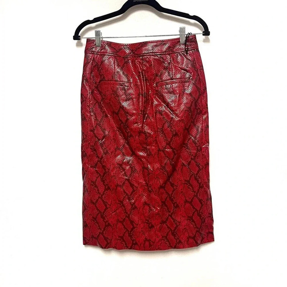 NWT Tibi Faux Snakeskin Pencil Skirt - Reptile Knee-Length Business Casual - Picture 5 of 8